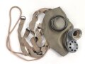 Tschechoslowakei 2.Weltkrieg, Gasmaske  Modell F.M. 3, Variante in Metall statt Pressmasse., Gummi angetrocknet