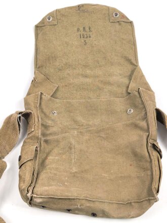 Tschechoslowakei 2.Weltkrieg, Bereitschaftstasche für eine Gasmaske VZ33 und 35. Guter Zustand, datiert 1936