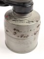 Luftschutz III.Reich, tschechische Gasmaske FM-3 mit Filter in Bereitschaftsbüchse, als Beute vereinnahmt und an den Luftschutz ausgegeben