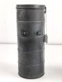 Luftschutz III.Reich, tschechische Gasmaske FM-3 mit Filter in Bereitschaftsbüchse, als Beute vereinnahmt und an den Luftschutz ausgegeben