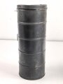 Luftschutz III.Reich, tschechische Gasmaske FM-3 mit Filter in Bereitschaftsbüchse, als Beute vereinnahmt und an den Luftschutz ausgegeben
