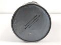 Luftschutz III.Reich, tschechische Gasmaske FM-3 mit Filter in Bereitschaftsbüchse, als Beute vereinnahmt und an den Luftschutz ausgegeben