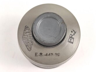 Luftschutz III.Reich, tschechische Gasmaske VZ35 mit Filter in Bereitschaftsbüchse, als Beute vereinnahmt und an den Luftschutz ausgegeben