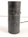 Luftschutz III.Reich, tschechische Gasmaske VZ35 mit Filter in Bereitschaftsbüchse, als Beute vereinnahmt und an den Luftschutz ausgegeben