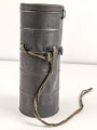 Luftschutz III.Reich, tschechische Gasmaske VZ35 mit Filter in Bereitschaftsbüchse, als Beute vereinnahmt und an den Luftschutz ausgegeben