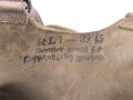 Luftschutz III.Reich, tschechische Gasmaske VZ35 mit Filter in Bereitschaftsbüchse, als Beute vereinnahmt und an den Luftschutz ausgegeben