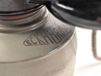 Luftschutz III.Reich, tschechische Gasmaske FM-3 mit Filter , als Beute vereinnahmt und an den Luftschutz ausgegeben