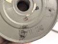 Luftschutz III.Reich, tschechische Gasmaske FM-3 mit Filter , als Beute vereinnahmt und an den Luftschutz ausgegeben