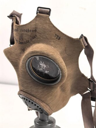 Luftschutz III.Reich, tschechische Gasmaske VZ35 mit...