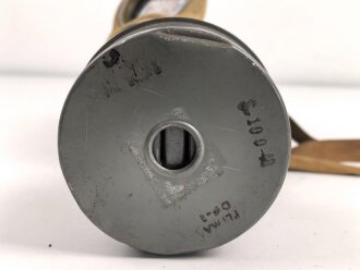 Luftschutz III.Reich, tschechische Gasmaske VZ35 mit Filter , als Beute vereinnahmt und an den Luftschutz ausgegeben