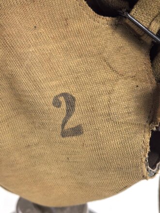 Luftschutz III.Reich, tschechische Gasmaske VZ35 mit Filter , als Beute vereinnahmt und an den Luftschutz ausgegeben