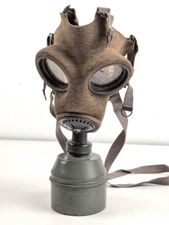 Luftschutz III.Reich, tschechische Gasmaske VZ35 mit...