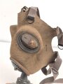 Luftschutz III.Reich, tschechische Gasmaske VZ35 mit Filter , als Beute vereinnahmt und an den Luftschutz ausgegeben