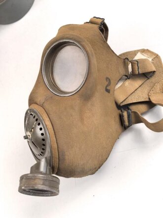 Luftschutz III.Reich, tschechische Gasmaske VZ35 mit...