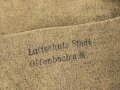 Luftschutz III.Reich, tschechische Bereitschaftstasche für eine Gasmaske VZ33 und 35 , als Beute vereinnahmt und an den Luftschutz ausgegeben. Luftschutz Stadt Offenbach am Main
