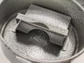 Deutschland,  Bereitschaftsbüchse für eine Gasmaske der Firma "MEDI" aus der Nachkriegszeit