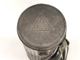Deutschland,  Bereitschaftsbüchse für eine Gasmaske  / Panoramamaske Hersteller CFS, wahrscheinlich aus den 1930iger Jahren