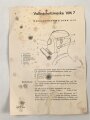 Deutschland,  Volksschutzmaske VM7 aus dem 1960iger Jahren, mit Filter, Gebrauchsanweisung und Umkarton. Maske defekt