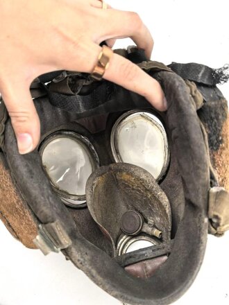 Deutschland,  Leder B Maske mit Ohrenschützern ?, Patent Draeger