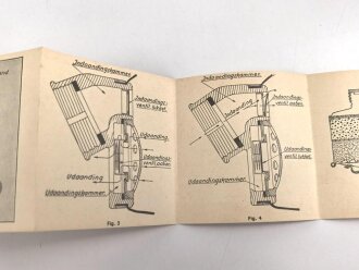 Dänemark, Bedienungsanleitung für die Zivilgasmaske M 1938, datiert 1939, 16 Seiten, Maße: 8 x 8cm