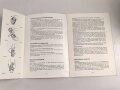 Dräger, Festsauerstoff-Geräte Betriebsanleitung in vier Sprachen, datiert 1975, 12 Seiten, DIN A5