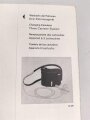 Dräger, Festsauerstoff-Geräte Betriebsanleitung in vier Sprachen, datiert 1975, 12 Seiten, DIN A5