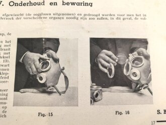 Belgien/Frankreich, Gebrauchsanweisung für die S.B.A. Atmeschutzmaske aus den 1930er Jahren, 23 Seiten, DIN A5
