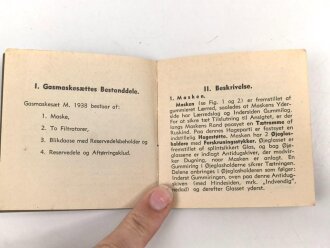 Dänemark, Bedienungsanleitung für die Zivilgasmaske M 1938, datiert 1939, 16 Seiten, Maße:8 x 8cm