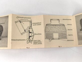 Dänemark, Bedienungsanleitung für die Zivilgasmaske M 1938, datiert 1939, 16 Seiten, Maße:8 x 8cm