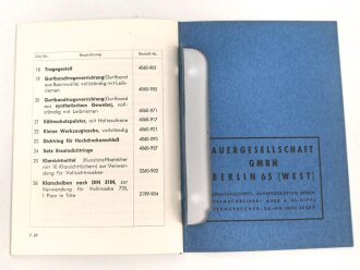 Deutschland nach 1945, Gebrauchsanweisung für AUER Pressluftatmer Da 58/1600, 32 Seiten, DIN A6
