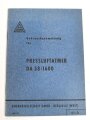Deutschland nach 1945, Gebrauchsanweisung für AUER Pressluftatmer Da 58/1600, 32 Seiten, DIN A6