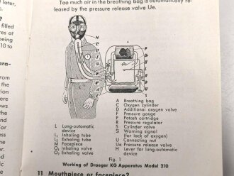 Drägerwerk, "Instructions for operating" Bedienungsanleitung für ein Sauerstoff-Atemschutzgerät R3.4-1", 16 Seiten, DIN A6, englisch