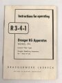 Drägerwerk, "Instructions for operating" Bedienungsanleitung für ein Sauerstoff-Atemschutzgerät R3.4-1", 16 Seiten, DIN A6, englisch