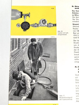 Dräger "Frischluft-Schlauchgeräte" Bestellheft, datiert 1961, über DIN A4, gelocht,