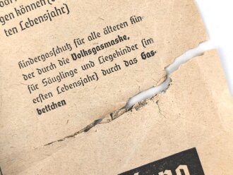 Luftschutz Gebrauchsanweisung "Gasjäckchen...