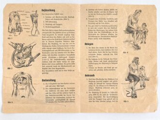 Luftschutz Gebrauchsanweisung "Gasjäckchen für Kleinkinder", 4 Seiten, DIN A5, eingerissen, Druckvermerk von 1944