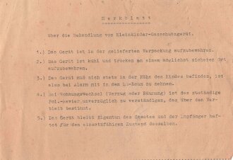 Luftschutz Merkblatt über die Behandlung von...