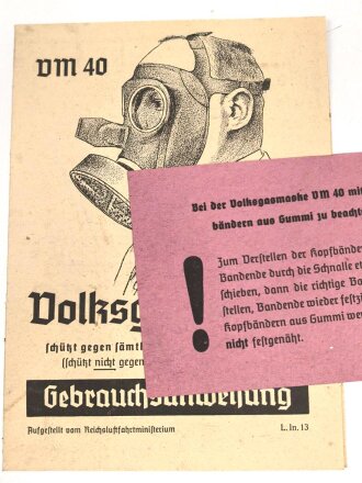"Die deutsche Volksgasmaske VM 40"...
