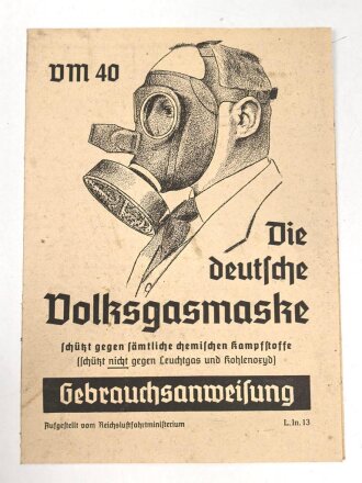"Die deutsche Volksgasmaske VM 40"...