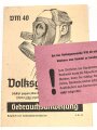 "Die deutsche Volksgasmaske VM 40" Gebrauchsanweisung DIN A6