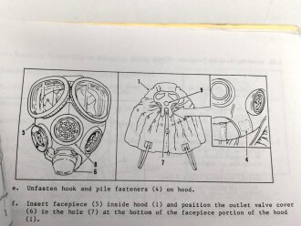 U.S. Technical Manual 3-4240-339-10 "Chemical-Biological Mask: Field M40 " February 1994, DIN A6