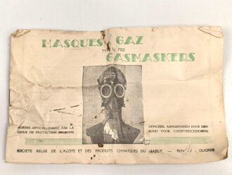 Belgien, Gebrauchsanweisung für die zivile Gasmaske...