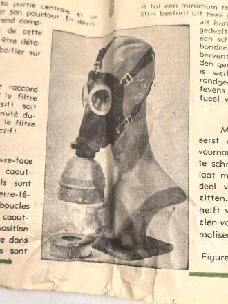 Belgien, Gebrauchsanweisung für die zivile Gasmaske Typs L.702, ca. DIN A5