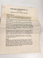 U.S. "Supplementary Notes on universal Gas Masks", DIN A4 with envelope