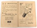 U.S.  WWII booklet "Your Gas Mask", DIN A6