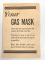 U.S.  WWII booklet "Your Gas Mask", DIN A6