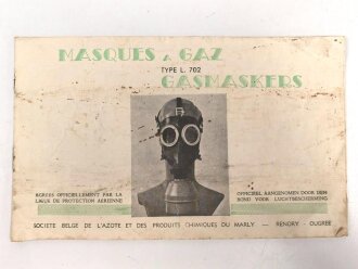 Belgien, Gebrauchsanweisung für die zivile Gasmaske...