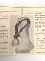 Belgien, Gebrauchsanweisung für die zivile Gasmaske Typs L.702, ca. DIN A5