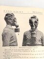Belgien/Frankreich, Gebrauchsanweisung für die zivile Gasmaske AG. 15 aus der Zweit des zweiten Weltkriegs, über DIN A6