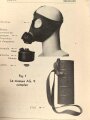 Belgien/Frankreich, Gebrauchsanweisung für die zivile Gasmaske AG. 9 aus der Zeit des zweiten Weltkriegs, über DIN A6
